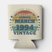 Personalisiert 30 Vintag 30. Geburtstag Party Dosenkühler (Rückseite)