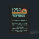 Personalisiert 30 Vintag 30. Geburtstag Party Einladung<br><div class="desc">Mit dieser limitierten Auflage, Premium-Qualität und originellem, elegantem, Retro- und Vintag aussehendem Geburtstagsdesign mit einem coolen Typografie-Schriftart können Sie etwas Originalität hinzufügen. Das ist eine großartige Geschenkidee für Männer, Frauen, Ehemänner, Ehefrauen, Freundinnen und Freunde, die dieses einmalige Kunstwerk Liebe geben werden - ein einzigartiges und lustiges Urlaubsgeschenk für Ihr Party...</div>