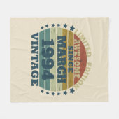 Personalisiert 30 Vintag 30. Geburtstag Party Fleecedecke (Vorderseite (Horizontal))