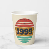 Personalisiert 30 Vintag 30. Geburtstag Party Pappbecher (Rückseite)