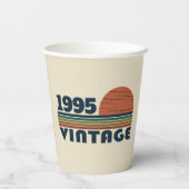 Personalisiert 30 Vintag 30. Geburtstag Party Pappbecher (Rückseite)