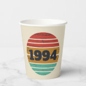 Personalisiert 30 Vintag 30. Geburtstag Party Pappbecher (Rückseite)