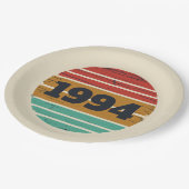 Personalisiert 30 Vintag 30. Geburtstag Party Pappteller (Schrägansicht)