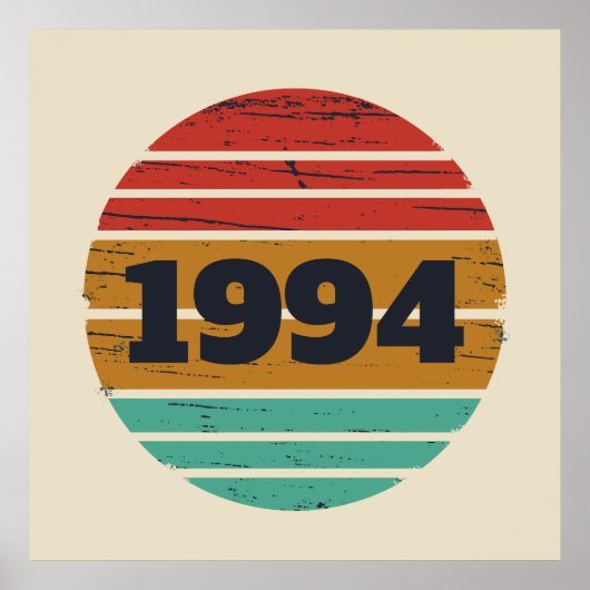 Personalisiert 30 Vintag 30. Geburtstag Party Poster (Vorne)