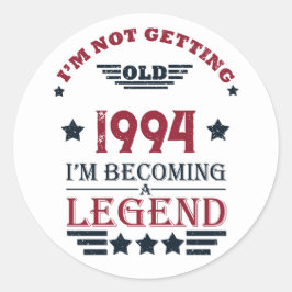 Personalisiert 30 Vintag 30. Geburtstag Party Runder Aufkleber