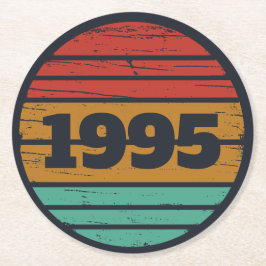 Personalisiert 30 Vintag 30. Geburtstag Party Runder Pappuntersetzer