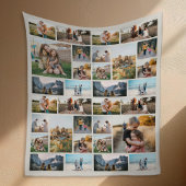 Personalisiert 32 Fotomontage Fleece Blanket