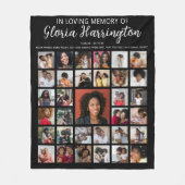 Personalisiert 33 Foto Collage Memorial Fleecedecke (Vorderseite)