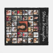 Personalisiert 33 Foto Collage Memorial Fleecedecke (Vorderseite (Horizontal))