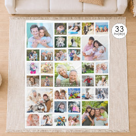 Personalisiert 33 Fotomaterial Vorlage weiß Fleecedecke