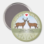 Personalisiert 35. Hochzeitstag, Buck & Doe Magnet (Vorderseite/Rückseite)
