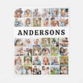 Personalisiert 36 Fotos Collage Niedlich Trendy Fa Fleecedecke (Vorderseite)