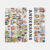 Personalisiert 36 Fotos Collage Niedlich Trendy Fa Fleecedecke (Vorderseite (Horizontal))