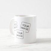 Personalisiert 3 Bilder Firmenlogos Firmengeschenk Kaffeetasse (Vorderseite Links)