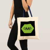 Personalisiert 3 Buchstaben, blaue blaue Tasche (Vorderseite (Produkt))