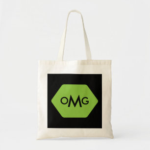 Personalisiert 3-Buchstaben-Monogramm schwarze grü Tragetasche