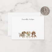 Personalisiert 3 Dog Wasserfarbe Mitteilungskarte (Vorderseite/Rückseite Beispiel)