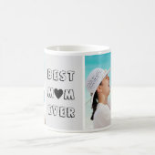 Personalisiert 3 Foto Beste Mama je Kaffeetasse (Mittel)
