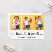 Personalisiert 3 Foto Collage Beste Freunde Gruß Karte (Vorderseite/Rückseite Beispiel)