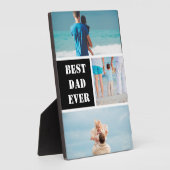 Personalisiert 3 Foto Collage Bester Vater je Gesc Fotoplatte (Seite)