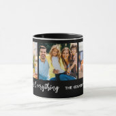 Personalisiert 3 Foto Collage Family Quote Black Tasse (Zentrum)