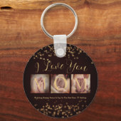 Personalisiert 3 Foto Collage Geschenk für Mama Schlüsselanhänger (Vorderseite)