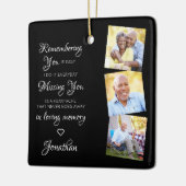 Personalisiert 3-Foto-Erinnerung Keramikornament (Links)