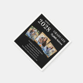 Personalisiert 3 Foto Graduate Fun Fakten Abschlus Serviette (Ecke)