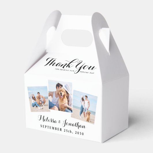 Personalisiert 3 Foto Neuverheiratete Hochzeit Dan Geschenkschachtel (Rückseite)