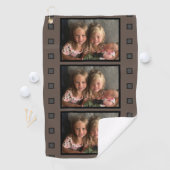 Personalisiert 3 Foto Retro-Filmstreifen Golfhandtuch (Insitu)
