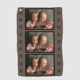 Personalisiert 3 Foto Retro-Filmstreifen Golfhandtuch