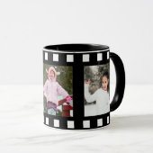 Personalisiert 3 Foto Schwarzer Film Rolle Tasse (VorderseiteRechts)