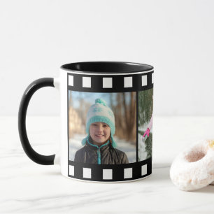 Personalisiert 3 Foto Schwarzer Film Rolle Tasse