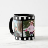 Personalisiert 3 Foto Schwarzer Film Rolle Tasse (Vorderseite Links)