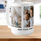 Personalisiert 3 Foto und Text Kaffeetasse
