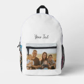 Personalisiert 3 Foto- und Vorlage für benutzerdef Bedruckter Rucksack (Vorderseite)