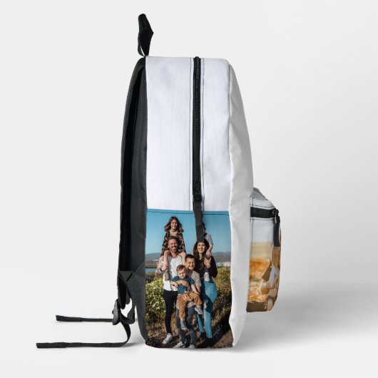 Personalisiert 3 Foto- und Vorlage für benutzerdef Bedruckter Rucksack (Links)