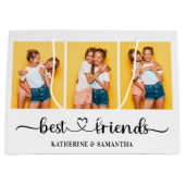 Personalisiert 3 FotoCollage Beste Freunde für imm Große Geschenktüte (Vorderseite)