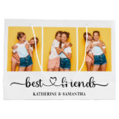 Personalisiert 3 FotoCollage Beste Freunde für imm Große Geschenktüte (Rückseite)