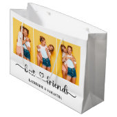 Personalisiert 3 FotoCollage Beste Freunde für imm Große Geschenktüte (Vorderseite Schrägansicht)
