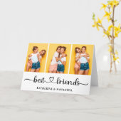 Personalisiert 3 FotoCollage Beste Freunde für imm Karte (Gelbe Blume)