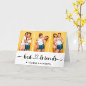 Personalisiert 3 FotoCollage Beste Freunde für imm Karte (Gelbe Blume)