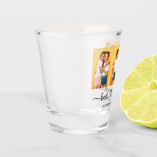 Personalisiert 3 FotoCollage Beste Freunde für imm Schnapsglas (Links)