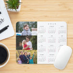 Personalisiert 3 Fotocollage Family 2025 Kalender Mousepad<br><div class="desc">Erstellen Sie Ihre eigenen personalisierten, schwarz-weiß 2025 Volljahr 3 Foto Collage Jahreskalk Staub und färberesistente Mousepad mit rutschfesten Rücken, für Zuhause und Büro. Zum Anpassen, fügen Sie einfach drei Ihrer Lieblings-Familie / Kinder / Baby / Haustiere / Pärchen / Hochzeit Fotos. Während Sie hinzufügen / Design, werden Sie in der...</div>