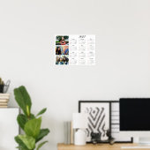 Personalisiert 3 Fotocollage Family 2025 Kalender Poster (Heimbüro)