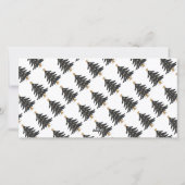 Personalisiert 3 FotoCollage mit Weihnachtsbäumen Feiertagskarte (Rückseite)