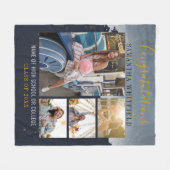 Personalisiert 3 Fotos Abschluss 2025 Fleecedecke (Vorderseite (Horizontal))