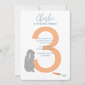 Personalisiert 3. Geburtstag Moderne Sonnige Einla Einladung (Vorderseite)