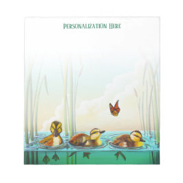 Personalisiert 3 kleine Babyducks Notepad Notizblock