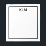 Personalisiert 3-Letter-Monogramm-Editor Notizblock<br><div class="desc">Personalisiert 3-Letter-Monogramm-Editor</div>